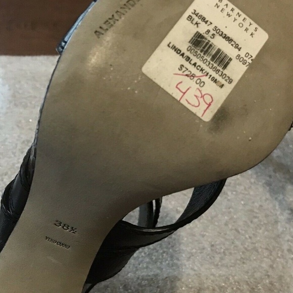 Alexander Wang Linda Black Gray Heels snake 38.5 8 - Picture 9 of 9